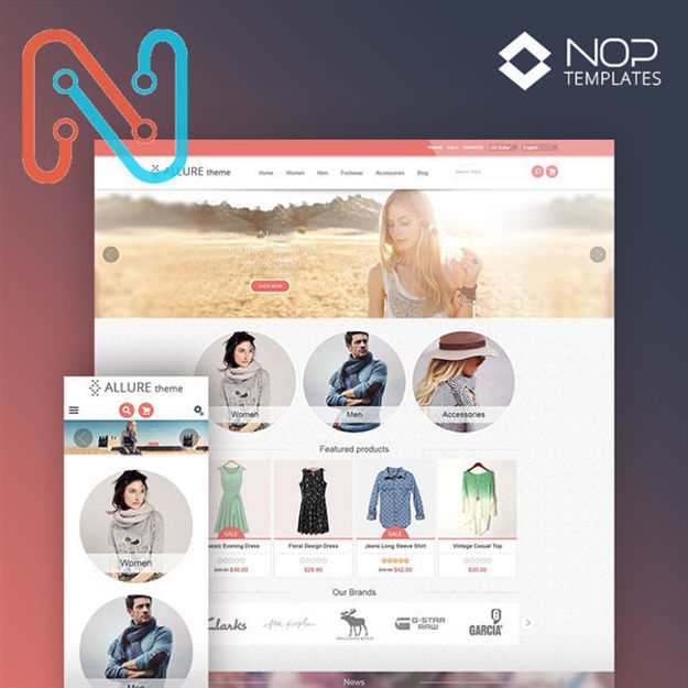 تصویر  (nop allure theme ) قالب الور